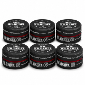 Mr Rebel 06 Hair Styling Wax Black 6 STUKS