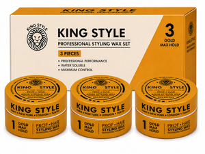 King Style Aqua Styling Wax Gold Max Hold 3 stuks - Hairwaxshop